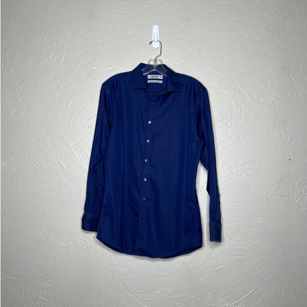 Murano Slim Fit Long Sleeve Button Down Shirt 15/33 (Medium)